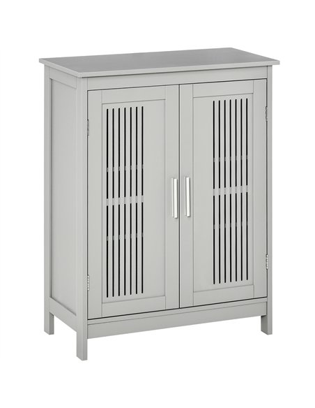 kleankin Modern Bathroom Floor Cabinet - Grey