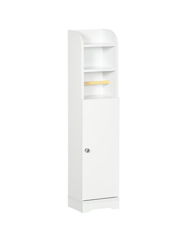 kleankin Multi-Storage Narrow Bathroom Cabinet - White