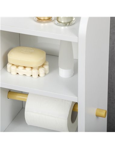 kleankin Multi-Storage Narrow Bathroom Cabinet - White