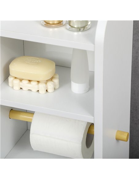 kleankin Multi-Storage Narrow Bathroom Cabinet - White