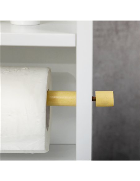 kleankin Multi-Storage Narrow Bathroom Cabinet - White