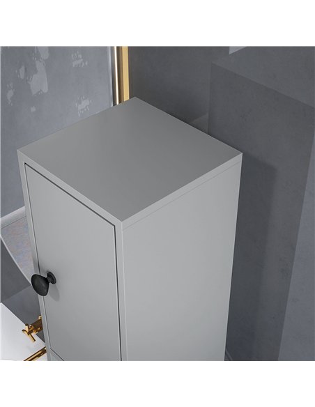 kleankin 180cm Slim Bathroom Cabinet, with Drawer, Shelves and Cupboards - Grey