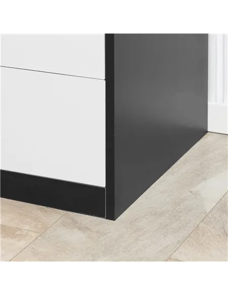 HOMCOM Drawer Chest, 4-Drawer Storage Cabinet Organiser for Bedroom, Living Room, 60cmx40cmx80cm, White and Black