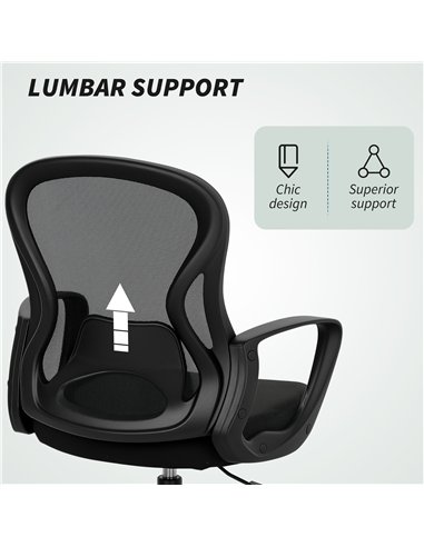 Vinsetto Drafting Chair with Adjustable Footrest, Ergonomic Mesh Office Chair with Lumbar Support, Adjustable Height for Standin