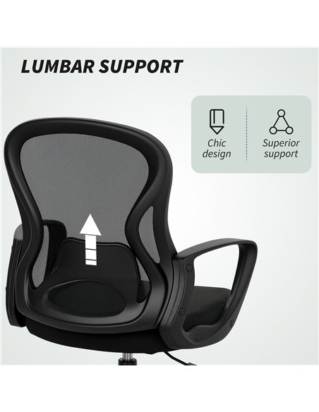 Vinsetto Drafting Chair with Adjustable Footrest, Ergonomic Mesh Office Chair with Lumbar Support, Adjustable Height for Standin