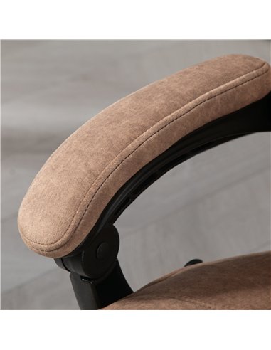 Vinsetto Massage Office Chair, Heated Reclining Computer Chair with Adjustable Height and Footrest, Brown