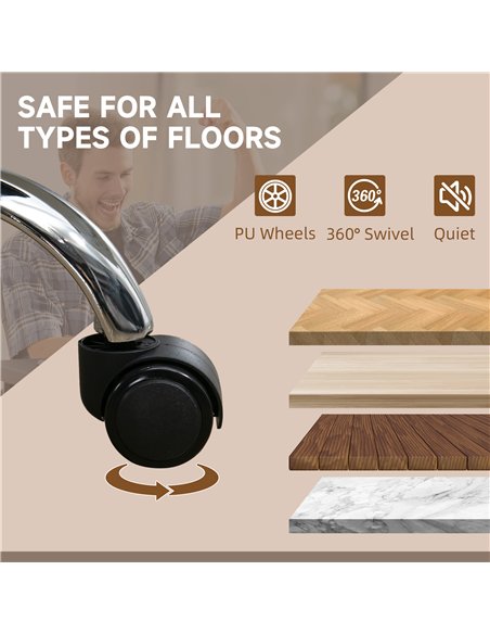 Vinsetto Massage Office Chair, Heated Reclining Computer Chair with Adjustable Height and Footrest, Grey