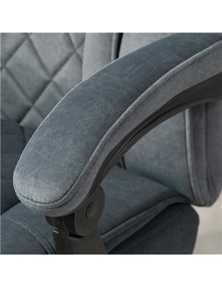 Vinsetto Massage Office Chair, Heated Reclining Computer Chair with Adjustable Height and Footrest, Dark Grey