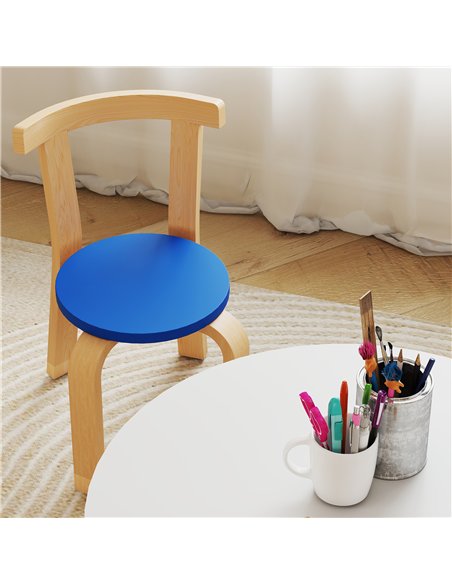 AIYAPLAY 5 Piece Kids Table and Chairs Set, Wooden Toddler Table and Chairs Set for Nursery, Playroom, Classroom, for 3-8 Years