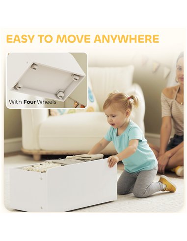 AIYAPLAY Toy Storage Unit, 3-Tier Toy Organiser Shelf with 6 Removable Storage Bins for Bedroom, Nursery, Multicoloured