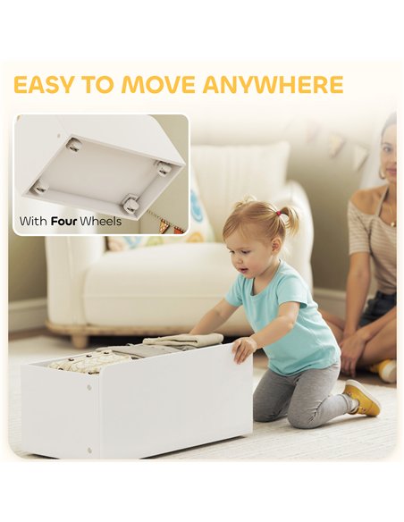 AIYAPLAY Toy Storage Unit, 3-Tier Toy Organiser Shelf with 6 Removable Storage Bins for Bedroom, Nursery, Multicoloured