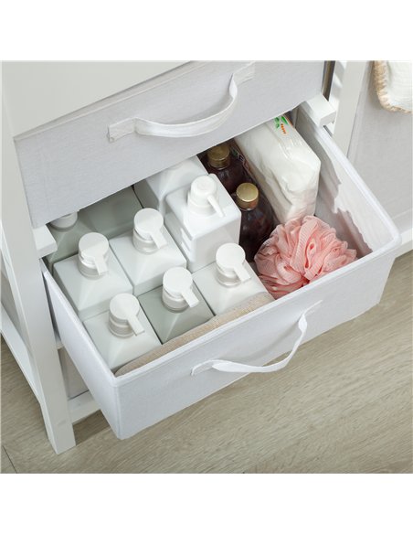 AIYAPLAY Baby Changing Unit with 4 Storage Drawers, Mat for Bedroom Nursery, 84 x 84.5 cm, White