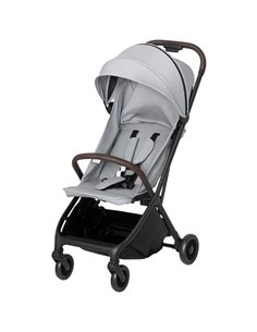 AIYAPLAY Foldable Baby Stroller with Adjustable Seat, 5-Point Harness, Canopy, Basket, 6.3kg Lightweight & Compact, Light Grey