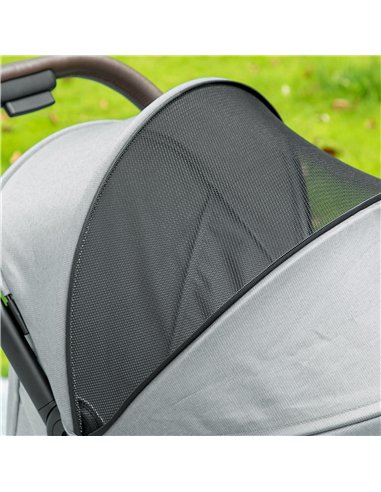 AIYAPLAY Foldable Baby Stroller with Adjustable Seat, 5-Point Harness, Canopy, Basket, 6.3kg Lightweight & Compact, Light Grey