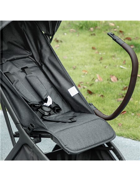 AIYAPLAY Foldable Baby Stroller with Adjustable Seat, 5-Point Harness, Canopy, Basket, 6.3kg Lightweight & Compact, Dark Grey