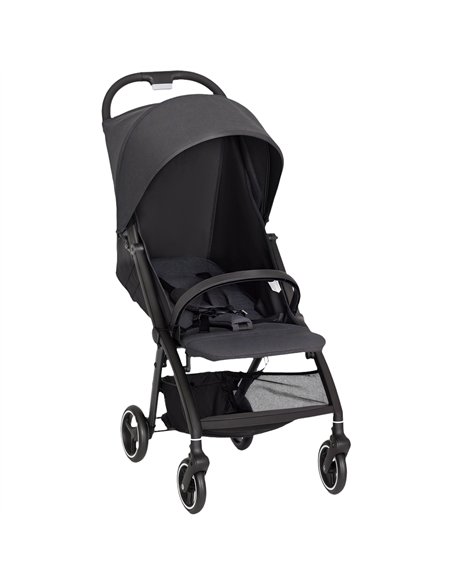 AIYAPLAY Travel Stroller, Lightweight Pushchair, Compact Buggy with Canopy, Basket and Multi-Position Recline, Dark Grey