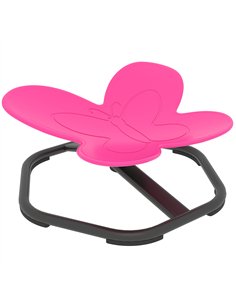 AIYAPLAY Butterfly-Shaped-kids Swivel Chair, Sensory Spinning Chair for Balance, Coordination Training, Pink