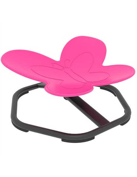 AIYAPLAY Butterfly-Shaped-kids Swivel Chair, Sensory Spinning Chair for Balance, Coordination Training, Pink
