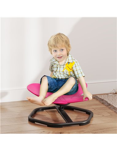 AIYAPLAY Butterfly-Shaped-kids Swivel Chair, Sensory Spinning Chair for Balance, Coordination Training, Pink