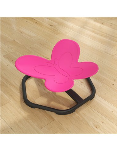 AIYAPLAY Butterfly-Shaped-kids Swivel Chair, Sensory Spinning Chair for Balance, Coordination Training, Pink