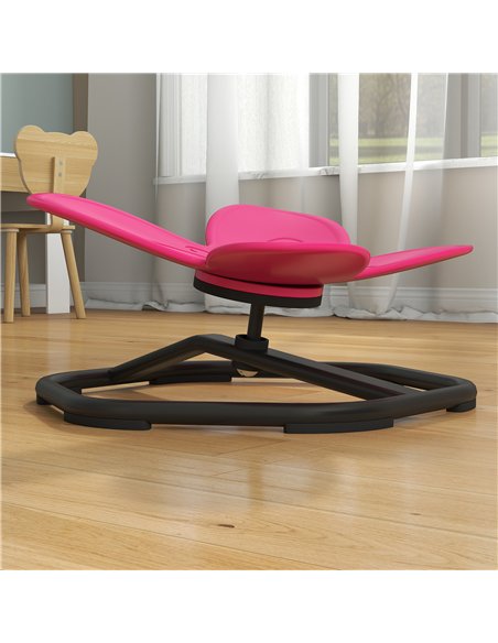 AIYAPLAY Butterfly-Shaped-kids Swivel Chair, Sensory Spinning Chair for Balance, Coordination Training, Pink