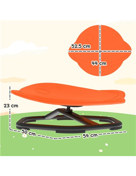 AIYAPLAY Planet-Shaped-kids Swivel Chair, Sensory Spinning Chair for Balance, Coordination Training, Orange