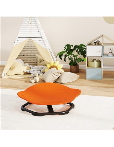 AIYAPLAY Planet-Shaped-kids Swivel Chair, Sensory Spinning Chair for Balance, Coordination Training, Orange