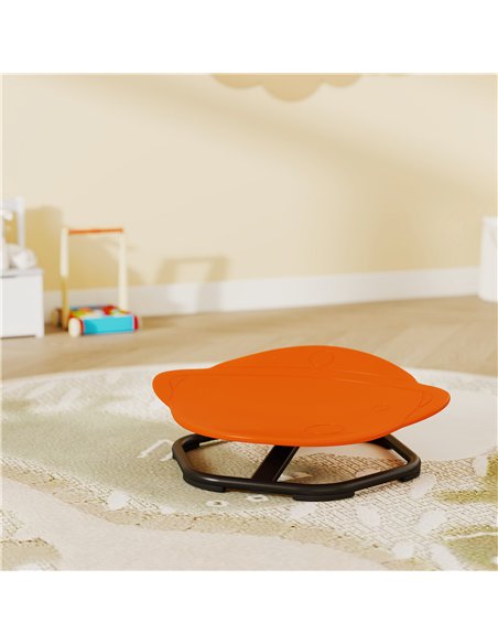 AIYAPLAY Planet-Shaped-kids Swivel Chair, Sensory Spinning Chair for Balance, Coordination Training, Orange