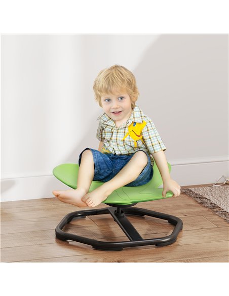 AIYAPLAY Butterfly-Shaped Kids Swivel Chair, Sensory Spinning Chair for Balance and Coordination Training, Green
