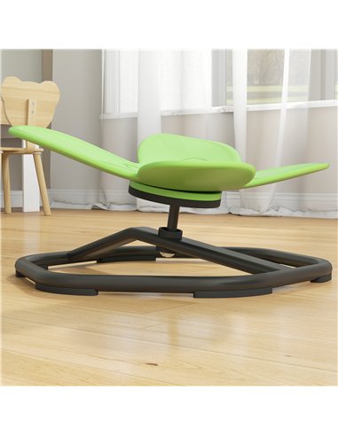 AIYAPLAY Butterfly-Shaped Kids Swivel Chair, Sensory Spinning Chair for Balance and Coordination Training, Green