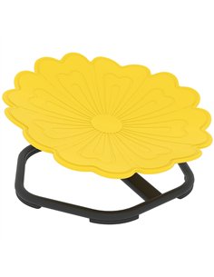 AIYAPLAY Flower-Shaped Sensory Spinning Chair with Non-Slip Base for Balance/Coordination, Yellow