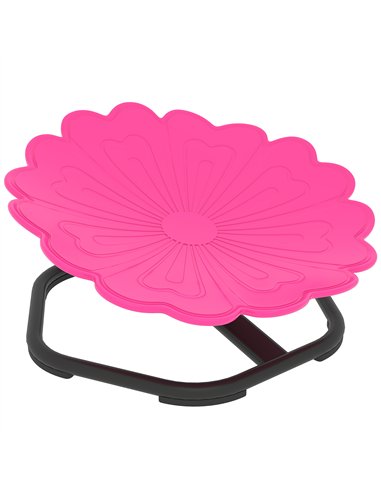 AIYAPLAY Flower-Shaped Sensory Spinning Chair with Non-Slip Base for Balance/Coordination, Pink