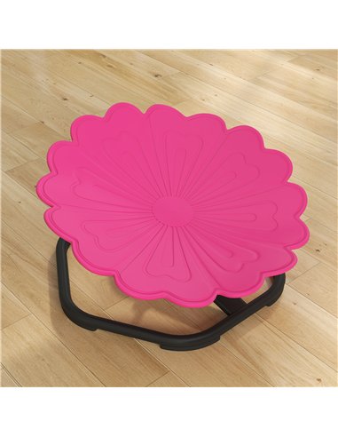 AIYAPLAY Flower-Shaped Sensory Spinning Chair with Non-Slip Base for Balance/Coordination, Pink