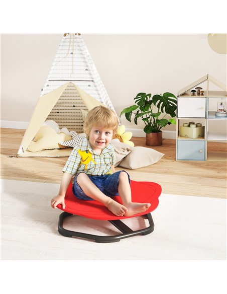 AIYAPLAY Planet-Shaped-kids Swivel Chair, Sensory Spinning Chair for Balance, Coordination Training, Red