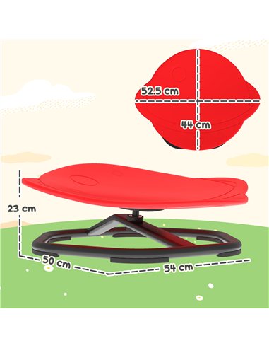 AIYAPLAY Planet-Shaped-kids Swivel Chair, Sensory Spinning Chair for Balance, Coordination Training, Red