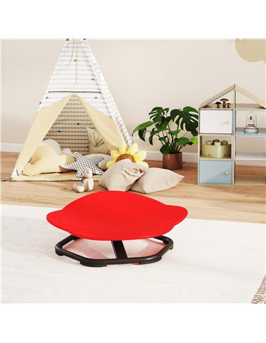 AIYAPLAY Planet-Shaped-kids Swivel Chair, Sensory Spinning Chair for Balance, Coordination Training, Red