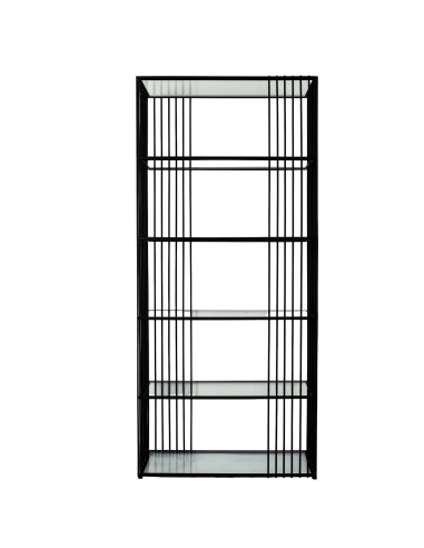 Affordable industrial style furniture Hill Interiors Alto Shelf Unit With Glass Shelves 24398 for modern home decor, free shipp