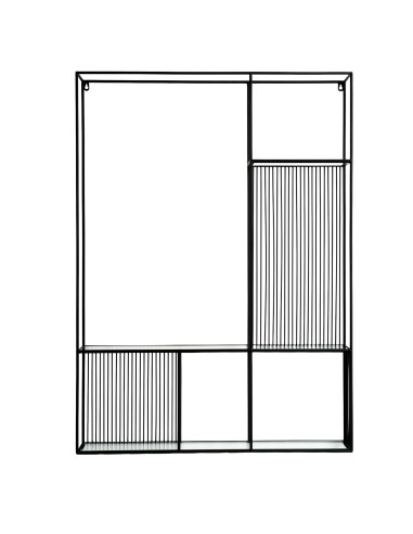 Affordable industrial style furniture Hill Interiors Axis Shelf Unit With Glass Shelves 24399 for modern home decor, free shipp