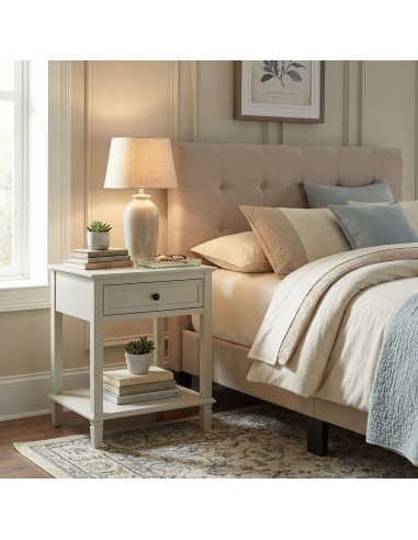 Hill Interiors Belmont Collection 1 Drawer Side Table 24338 - Authentic Hill Interiors furniture directly from FastDaddy UK. Ex