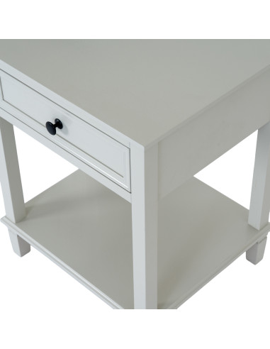High-quality metal and wood construction of Hill Interiors SKU 24338 Belmont Collection 1 Drawer Side Table, detailed view for