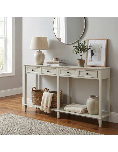 Hill Interiors Belmont Collection 4 Drawer Console 24341 - Authentic Hill Interiors furniture directly from FastDaddy UK. Exclu