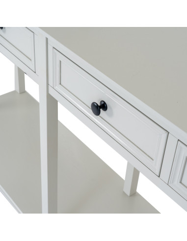 High-quality metal and wood construction of Hill Interiors SKU 24341 Belmont Collection 4 Drawer Console, detailed view for UK