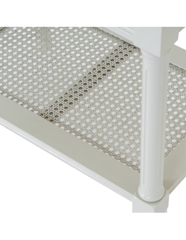 High-quality metal and wood construction of Hill Interiors SKU 24346 Belmont Rattan Collection Table, detailed view for UK cust