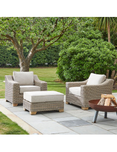 Hill Interiors Capri Collection Outdoor Foot Stool 22954 - Authentic Hill Interiors furniture directly from FastDaddy UK. Exclu 2