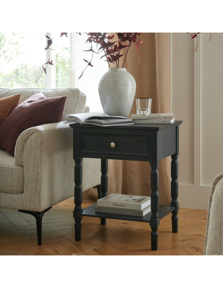 Hill Interiors Contour Collection 1 Drawer Side Table 24327 - Authentic Hill Interiors furniture directly from FastDaddy UK. Ex