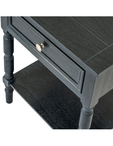 High-quality metal and wood construction of Hill Interiors SKU 24327 Contour Collection 1 Drawer Side Table, detailed view for