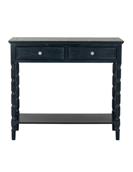 High-quality metal and wood construction of Hill Interiors SKU 24328 Contour Collection 2 Drawer Console, detailed view for UK