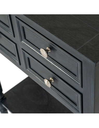 High-quality metal and wood construction of Hill Interiors SKU 24330 Contour Collection 4 Drawer Side Table, detailed view for