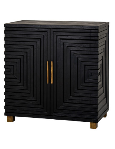 Buy Hill Interiors 24564 Lennox Black 2 Door Side Cupboard online in UK with fast delivery from FastDaddy UK, your furniture ex