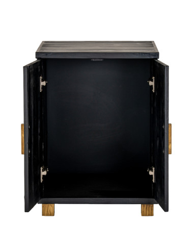 Affordable industrial style furniture Hill Interiors Lennox Black 2 Door Small Sideboard 24562 for modern home decor, free ship